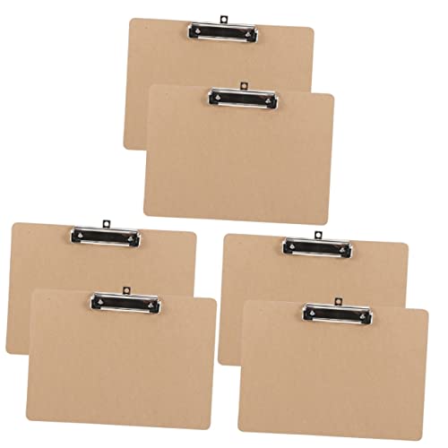 HONMEET 6 Stk Dokumentenorganisator Aufbewahrungsklammern Für Dokumente Schulklemmbrett Mit Aufbewahrung Tragbare Klemmbretter Tragbare Schreib-klemmbretter Papierordner Tafel Holz Mdf von HONMEET