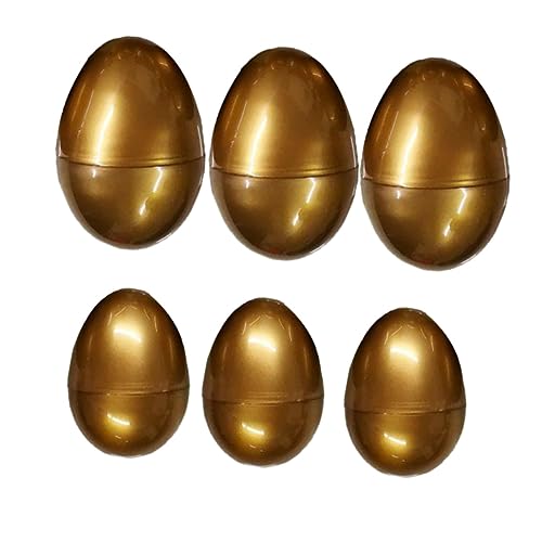 HONMEET 6 Stücke Leere Ostern Eierschalen Kreative Ei Paket Kinder Ei Spielzeug (golden) von HONMEET