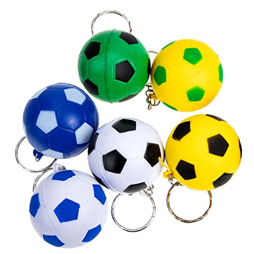 HONMEET 6Stücke Fußball Schlüsselanhänger Lustige Schlüsselringe für Fußball Themenpartys Geburtstagsgeschenke und Rucksackanhänger für Jungs Zufälligen Farben HONMEET 6Stücke Fußball Schlüsselanhänger Lustige Schlüsselringe für Fußball Themenpartys Geburtstagsgeschenke und Rucksackanhänger für Jungs Zufälligen Farben von HONMEET