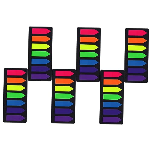 HONMEET 6er Set Fluoreszierende Haftnotizen Mit Buntem Design Kombination Aus Klebezetteln Pastellfarben Für Effektives Markieren Und Beschriften Von Notizen Und Dokumenten von HONMEET