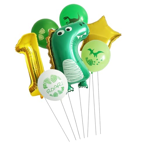 HONMEET Dekorative Dinosaurier Geburtstagsballons Riesen Luftballons Im Cartoon Design Ideal Für Kindergeburtstagsfeiern Folienballons Für Eine Unvergessliche Dino Party von HONMEET