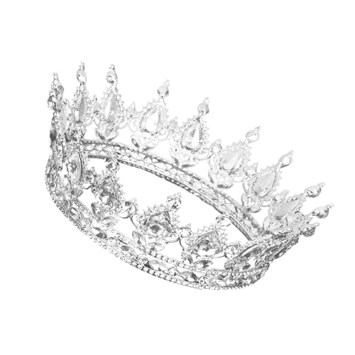 HONMEET Elegante Runde Kristallkrone Vintage Luxus Haarband Für Frauen Und ädchen Silberne Krone Perfekt Für Hochzeiten Prinzessinnen Partys Und Besondere Anlässe von HONMEET