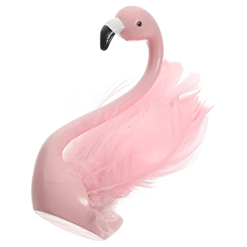 HONMEET Flamingo-Ornamente Flamingo-Kuchendekorationen Desktop-Flamingofiguren Miniatur Flamingo-Dekoration Flamingos Desktop-Flamingo-Modell Flamingo-Statue für den Desktop Feder Rosa von HONMEET