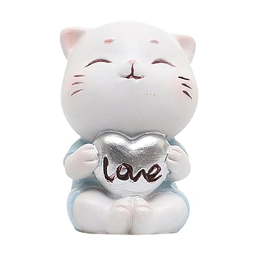 HONMEET Kuchenverzierung cute decor home decoration tortendekoration tischdeko esstisch Katzenfigur Feengarten Katze Kuchendekorationswerkzeuge Harzornament auto innenausstattung von HONMEET