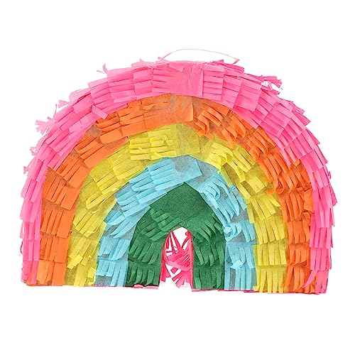 HONMEET Regenbogen-Piñata mexikanische Fiesta-Pinata bündeln babyshowerparty kinder mitgebsel kindergeburtstag Praline Kinderspielzeug Pinatas für Geburtstagsfeier bunte Pinata Papier von HONMEET