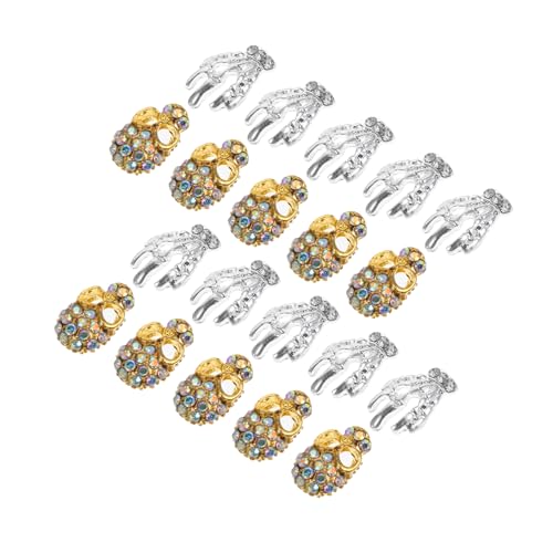 HONMEET Skull Nagel Charms Mit Strass Skelett Nagelkunst Schmuck Dekoration Goldene Fingernagel Verzierung Für Kreative Nail Art Anwendungen von HONMEET