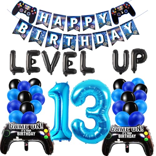 Gamer Geburtstagsdeko 13 jahre Junge, Geburtstag Deko Junge 13, Gamer Luftballon Geburtstag 13 Junge Deko Geburtstag Set, Geburtstagsdeko Junge 13 Jahre Party Deko von HONZSAN