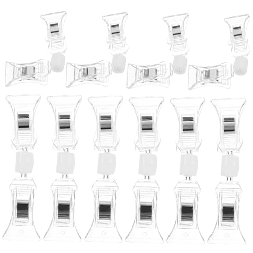 10 Stück Werbe Doppelkopf Clip Tag Etiketten Drehbare Schilder Clip Lebensmittel Schilder Clip Doppelkopf Display Clip Praktische Schilder Clips Schilderhalter Clips HOODANCOS von HOODANCOS