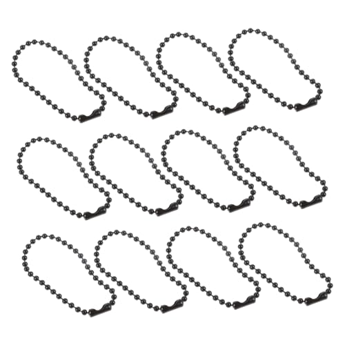 100St Kugelkette Bulk-Halskette verstellbare Ketten Puppe hängende Kette bag chain bastelutensilien stoßverbinder zarte DIY-Perlenketten Schmuckanhänger Perlenketten Eisen Black HOODANCOS von HOODANCOS