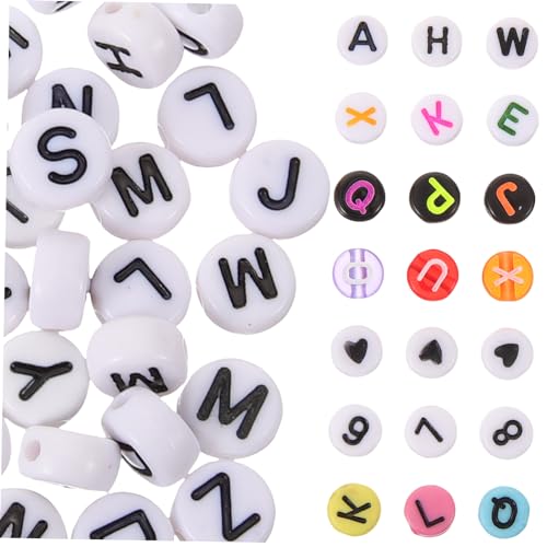 HOODANCOS Alphabet-perlen Aus Acryl Für Die Herstellung Von Schmuck Und Armbändern 1900-teiliges Buchstaben-set Zum Basteln Und Dekorieren von HOODANCOS