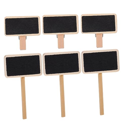 50 Stück Kleine Tafel-haftnotizen Memoboard-clips Klemmen Beachten Tafelzeichen Tisch Tafel Mini-tafelclip Kreideklammer Mini-kreidetafel-clips Memo-clips Haftnotizen-tabs Holz HOODANCOS von HOODANCOS