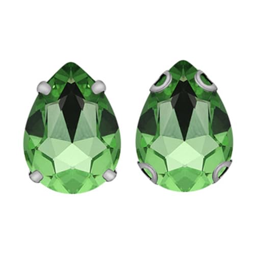 50 Stück Wassertropfen Strass Nähkralle Strass gemischte Formen Strasssteine ​​nähen schmucksteine the gems rhinestone Träne für Kleidungsstück Strasssteine ​​aus Glas Green HOODANCOS von HOODANCOS