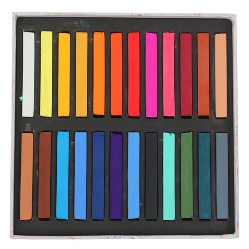 HOODANCOS 1 Packung 24 Kreideabdeckung Wasserlösliche Kreide Quadratische Kreidepaste Kreidekreide Malen Kunstkreidepastelle Weiche Kreidepastelle Staubfreie Kreide Wachsmalstifte Colorful von HOODANCOS