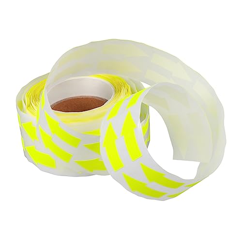 HOODANCOS 1 Rolle Fluoreszierender -aufkleber Gothic Tierische Büroklammern Boho Rote Leuchtstäbe Zeichen Etiketten Mit Pfeilaufklebern Bodenaufkleber Yellow Fluoreszierendes Papier von HOODANCOS