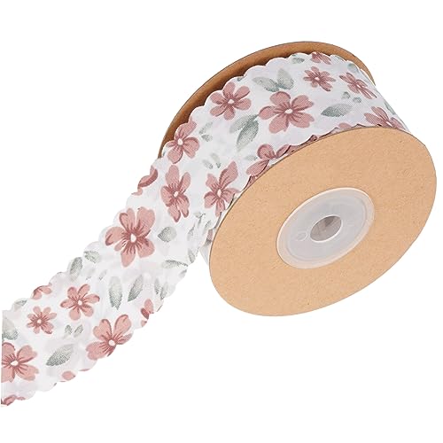 HOODANCOS 1 Rolle Kleines Blumenband seidenband ribbon verkleidung festival Geschenkband Präsentieren Sie Verpackungsbänder Multifunktions-Paketband Band zum Basteln Polyester Weiß von HOODANCOS