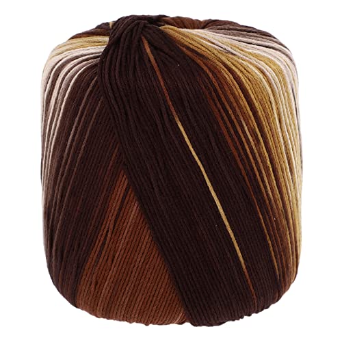 HOODANCOS 1 Rolle Saftiger Spitzenfaden kleines Nähzeug blaues Garn Lily Sugar n Cream Baumwollgarn Samtgarn bündeln decken blanket Baumwollgarn mit Farbverlauf Strickgarn Brown von HOODANCOS