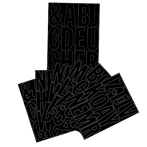 HOODANCOS 1 Satz Alphabet-Aufkleber abziehbar akustikgitarre tagout selbstklebende Aufkleber Lebensmittelaufkleber buchstaben aufkleber dekorative Abziehbilder Buchstabenaufkleber PVC Black von HOODANCOS