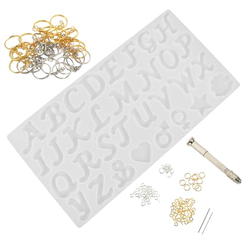 HOODANCOS 1 Satz Alphabet-die-set Buchstaben-schlüsselanhänger Formen Zur Herstellung Von Anhängern Schmuckset Anhänger Zur Herstellung Von Formen Diy-kits Schmuck-kits Diy Zubehör Legierung von HOODANCOS