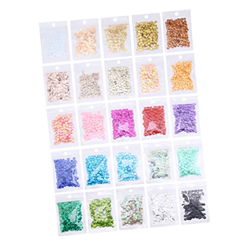 HOODANCOS 1 Satz Bekleidungsmaterial Paillettenband Gel Kleine Behälter Mit Deckel Klobiges Glitzergesicht Webbänder Sequin Party Sachen Runde Pailletten Perforierte Pailletten 15pakete von HOODANCOS