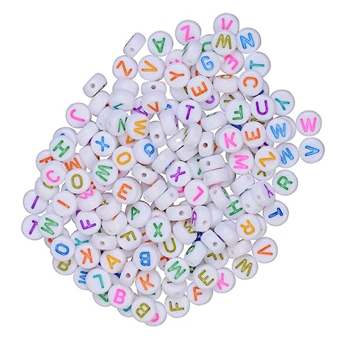 HOODANCOS 1 Satz Bunte Buchstabenperlen Kunststoffperlen Alphabet Beads Armbandperlen Alphabet Lose Perlen Antiker Schmuck Perlen Spielzeug Kunststoff-perlen Plastik Colorful 500 Stück von HOODANCOS