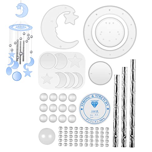 HOODANCOS 1 Satz Form für Windspiele Bausatz für Windspiele DIY & Handwerk bastelset anhänger spriegel die Silikonform basteln Epoxid-Silikon-Gießform Windspiele selber formen Kieselgel von HOODANCOS