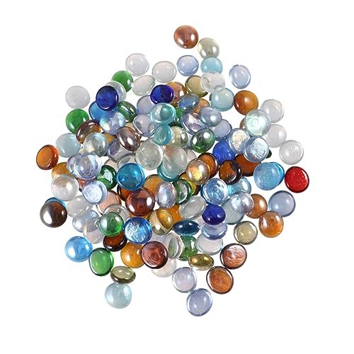 HOODANCOS 1 Satz Glasperlen lose Perlen klare Vase klar flach Aquarienmurmeln Tischschmuck bunte Vasen dekokiesel Farbige Dekoration Blumentopf Dekoration DIY Dekoration Aquarium Dekor von HOODANCOS