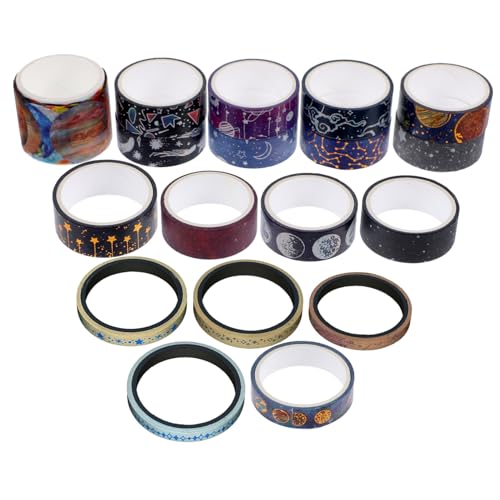 HOODANCOS 1 Satz Heißpräge-washi-tape-set „sternenhimmel“. Verpackungsklebeband Für Dekorativer Aufkleber Dekoratives Klebeband Geschenkverpackung Handkontoband Japanisches Papier von HOODANCOS