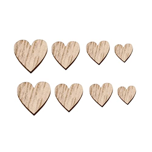 HOODANCOS 1 Satz Holzschmuck Selber Machen Abziehbilder Reißnägel Einziehbar Abnehmbarer Schmuck Nagel Charms Teller Decoratiuni Craciun Hochzeitsschmuck Herz Aus Holz Holzspan Hölzern 200st von HOODANCOS