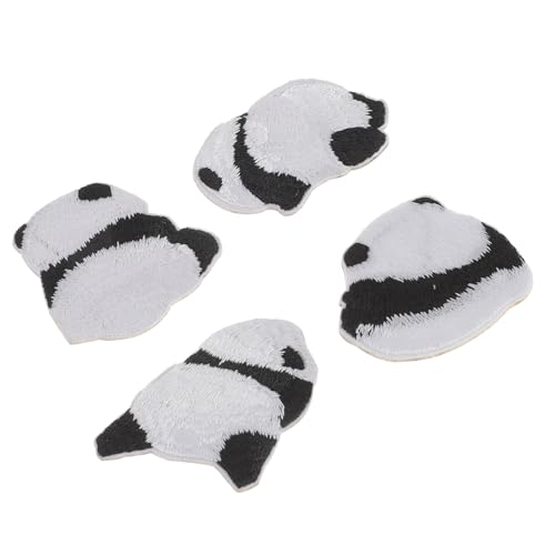 HOODANCOS 1 Satz Panda Klettverschlüsse Zum Aufbügeln Vintage Aufnäher Für Jeans Aufbügelflicken Für Rucksäcke Panda Aufnäher Stoffaufkleber Kleine Aufnäher Zum Aufbügeln 4 Stück von HOODANCOS