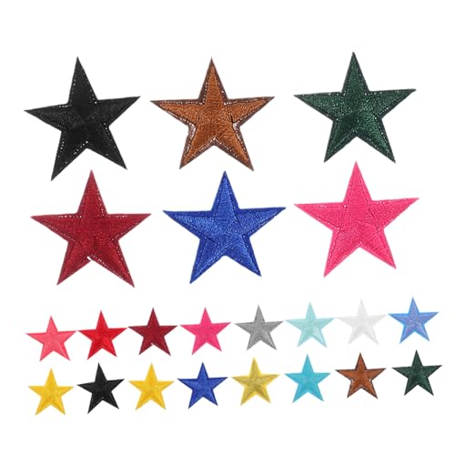 HOODANCOS 1 Satz Pentagramm-patch Sternenfleck Sternflecken Aufnähen Aufnäher Für Jacken Flicken Aufbügeln Sternapplikationen Aufnähen Gestickte Sterne Patches Craft-patches Polyester 80st von HOODANCOS