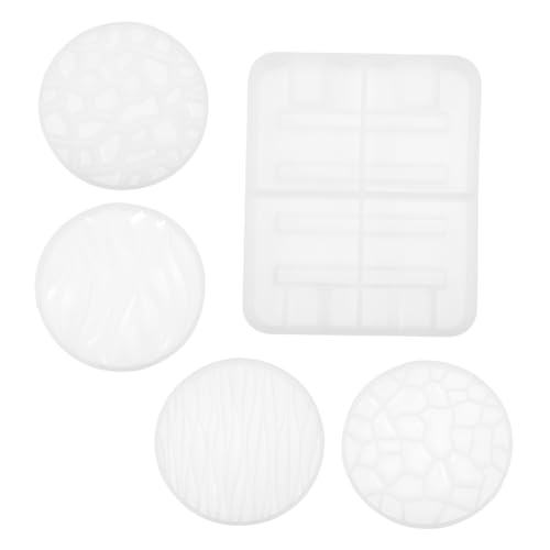 HOODANCOS 1 Satz Silikonform Epoxid-Gießformen klare Epoxidformen DIY-Gießformen-Kit rundes Tablett bastelzeug the craft gussform Lustiges DIY-Bastelwerkzeug Schalenmattenform Kieselgel Weiß von HOODANCOS