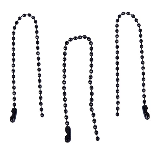 HOODANCOS 1 Satz Tag-kette Halskette Mit Namensschild Masse Ornamente Kugelkette Mit Verschluss Schlüsselanhänger Kette Bag Chain Farbstrahl Halsketten Eisenkette Perlenkette Black 100st von HOODANCOS