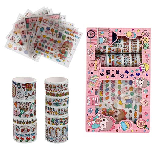 HOODANCOS 1 Satz Taschenband farbiges Abdeckband papierklebeband selber machen farbiges Klebeband Retro- kinder bastelset basteln für kinder tagebuch klebeband Buchalbum Klebeband von HOODANCOS