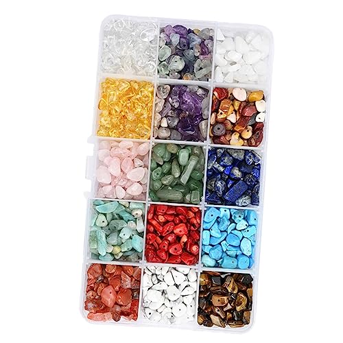 HOODANCOS 1 Satz kies DIY ornamente Kristallperlen lose Edelsteinperlen Perlen machen Edelstein lose Perlen Chakra-Felsen natursteinperlen bastelkasten bastel sets ideas schmuck Plastik von HOODANCOS