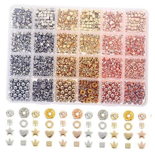 HOODANCOS 1 Schachtel ccb Abstandsperlen DIY-Perlen Kit zur Herstellung von Perlenarmbändern Strass Halskette Charme bastelmaterial bastel materialien Perlensets Perlen zum Selbermachen von HOODANCOS