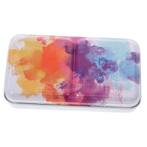 HOODANCOS 1 Set-Box Malkasten 14 Aquarell leerer aquarellkasten Farbmischpalette aufbwahrungs-Box Farbenbox pfannenwender Paletten Farbkasten Aquarellpigmenttablett Rostfreier Stahl Colorful von HOODANCOS