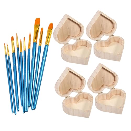 HOODANCOS 1 Set-Box aus Holz schmuckkästchen aufbewahrungsdose weingeschenke weihnachten home decoration hobby Schmuckschatullen aus Holz Geschenkboxen aus Holz Nylonwolle von HOODANCOS