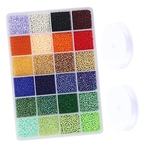 HOODANCOS 1 Set Bunte Glasperlen Mit Schnur DIY Seed Bead Kit Für Die Schmuckherstellung von HOODANCOS