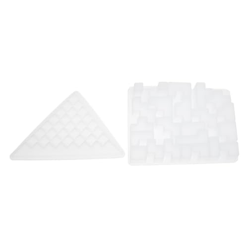 HOODANCOS 1 Set DIY Pyramide Puzzle Form Flexible Silikon Spielzeug Ziegel Form Kreative Dreieck Puzzle Casting Form Robustes Silikon Material von HOODANCOS