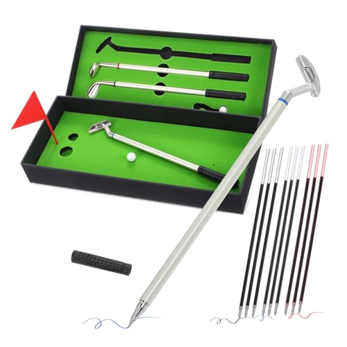 HOODANCOS 1 Set Golfstifte Golfschläger Kugelschreiber Dekorative Golfstifte Minigolfschläger Strumpffüller Mit Nachfüllungen von HOODANCOS