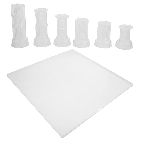 HOODANCOS 1 Set Schachform DIY Formen Schachguss Silikonform Schach Bastelformen DIY Silikonform Schachform Formen Schachherstellungsformen Schachbrett Epoxidharz Formen Schach von HOODANCOS