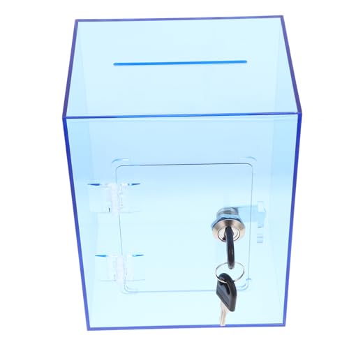 HOODANCOS 1 Set-box Trinkgeld-sparschwein Klarer Geldtopf Spendenfall Kinderbank Geldbank Reisekasse Bank Geld Sparen Glas Geldglas Gelddose Spardose Für Münzen Spardosen Münzglas Acryl Blue von HOODANCOS