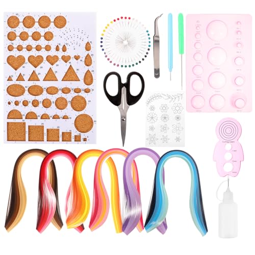 HOODANCOS 1 Stück DIY Papier Quilling Quiltpapier Streifenwerkzeuge Quilled Papier Beschichtetes Papier Werkzeuge Kunstpapier Quiltpapier Werkzeuge Papierstreifen Werkzeuge DIY Zubehör von HOODANCOS