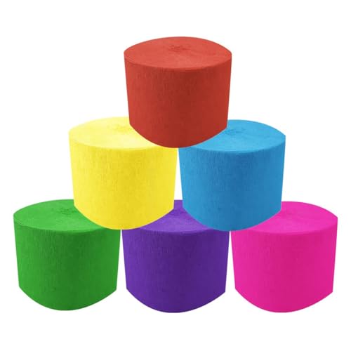 HOODANCOS 10 Rollen Party-Streamer Streamer-Papier Krepppapier selber machen Streamer-Bänder bunte Ornamente hochzeitsdeko hochzeits dekoration raumdeko Krepp-Papier Streamer aus Krepppapier von HOODANCOS