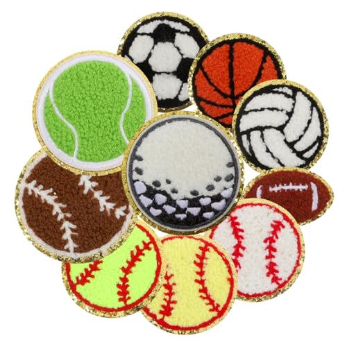 HOODANCOS 10 Stk Fußball-stickpatch Aufkleber Fußball Verdickter Antikollisionsstreifen Flecken Aufnäher Für Sportbälle Kit Halterung Schmuckregal Fach Bausatz Straßenlaterne Hose Chenille von HOODANCOS