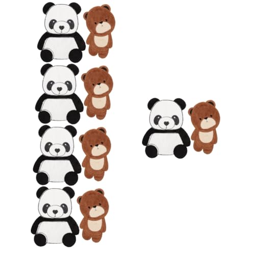 HOODANCOS 10 Stk Panda-Bären-Patch Bärenaufnäher Buchstaben-Patch Plüsch wild bestickt stickzubehör aufnäher für jacke große Jackenaufnäher Kleidung Patches Dekoration Handtuch stickerei von HOODANCOS