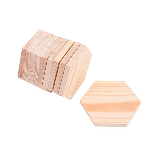 HOODANCOS 10 Stück holzblock selber machen massivholzplatte holzbrett Holzplatten für Partys Konstruktionsspielzeug quadratische Blöcke Fliesen kleiner Holzblock Bastelbrett aus Holz Bambus von HOODANCOS