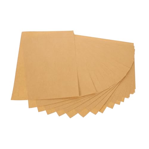 HOODANCOS 100 Blatt Kraft Papier Etiketten Papier Druckerkraftpapier Etikett Aus Kraftpapier Bedruckbares Etikettenpapier Aufkleber Aus Braunem Papier Aufkleberpapier Für Drucker Light Brown von HOODANCOS