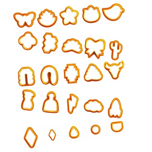 HOODANCOS 100 Stk Werkzeug Zum Formen Von Ohrringen Diy Aus Praktische -form Formen Aus Antihaft-polymer-ton-form Tonschneider Für Heimwerker Formt -cutter Plastik Orange von HOODANCOS