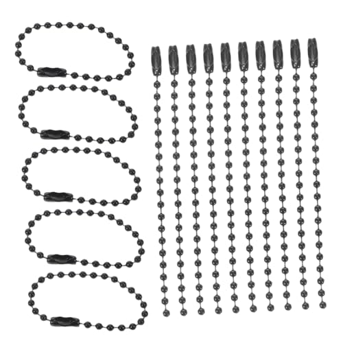 HOODANCOS 100 Stück Kugelperlenketten Für Diy-schlüsselanhänger, Schmuckherstellung Und Bastelprojekte, Eisen-schlüsselanhängerkette Mit Verbinder Für Anhänger, Halsketten Und Hängende von HOODANCOS